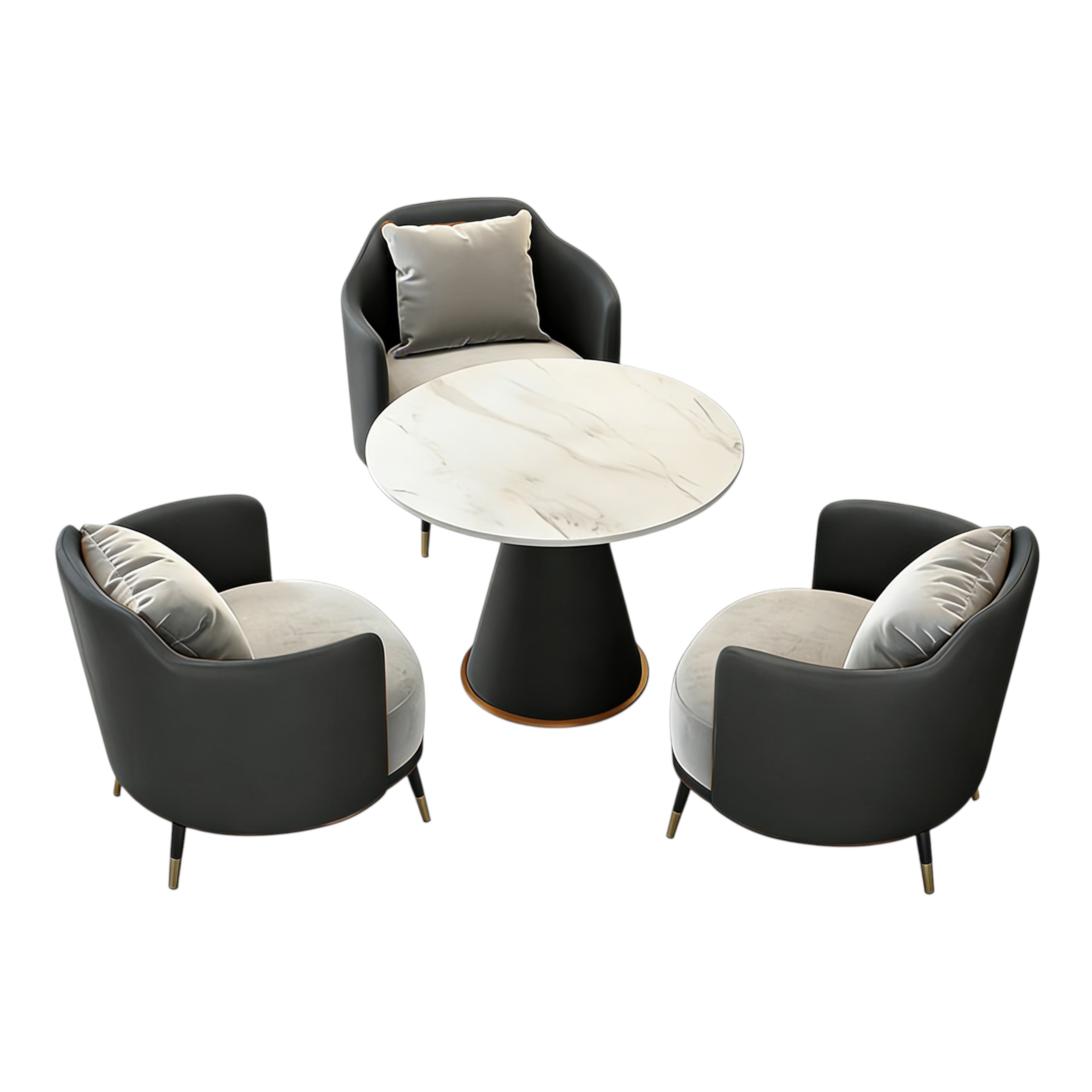 Commercial Lounge Chair Set with Side Table