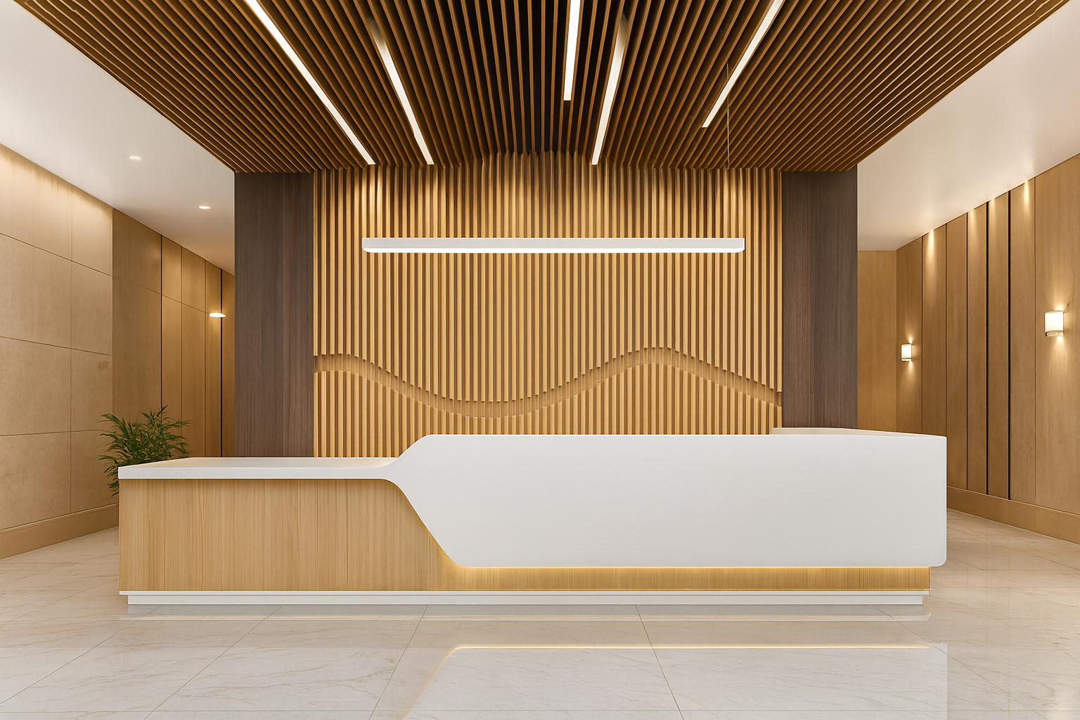 Contemporary Reception Counter with Easy-Clean Finish