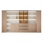 Premium Executive Storage Cabinet with Open Display Shelves