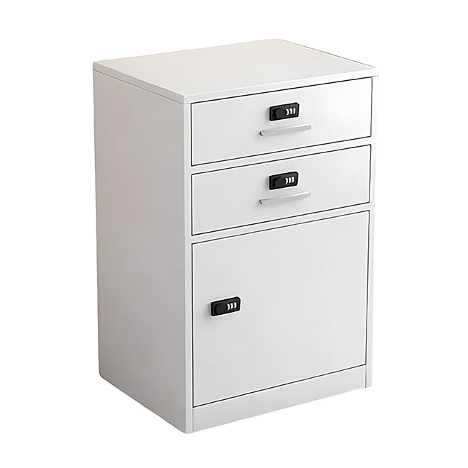 Slim Under Desk Lockable Office Storage Cabinet with Drawer