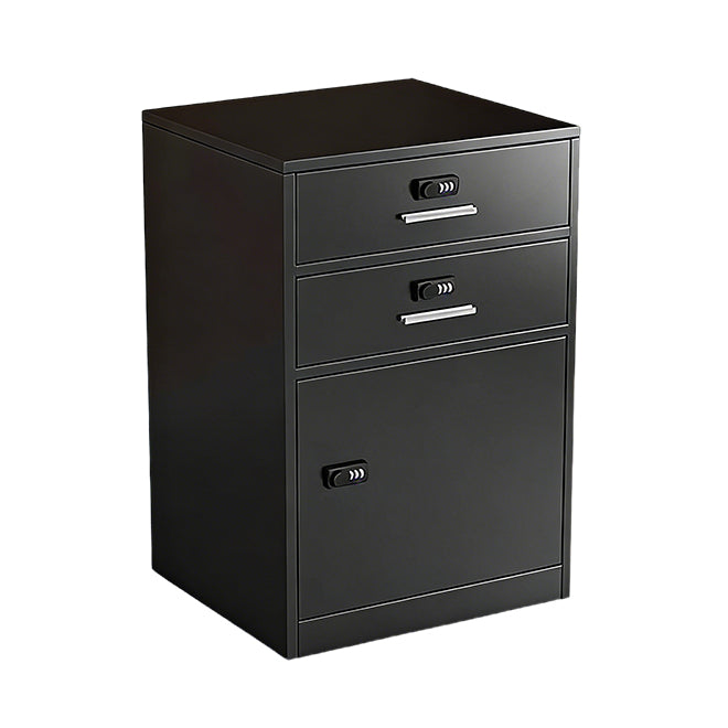Slim Under Desk Lockable Office Storage Cabinet with Drawer