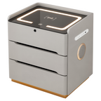 Smart Bedside Table with Wireless Charging and LED Light