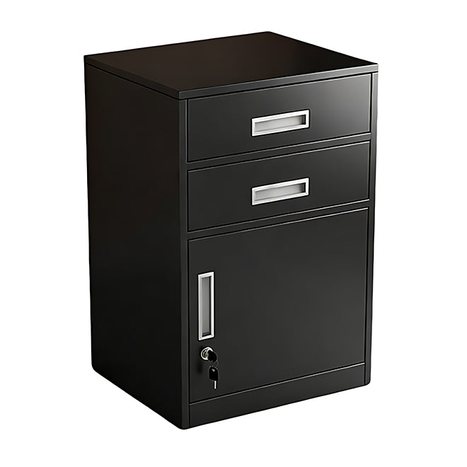 Slim Under Desk Lockable Office Storage Cabinet with Drawer