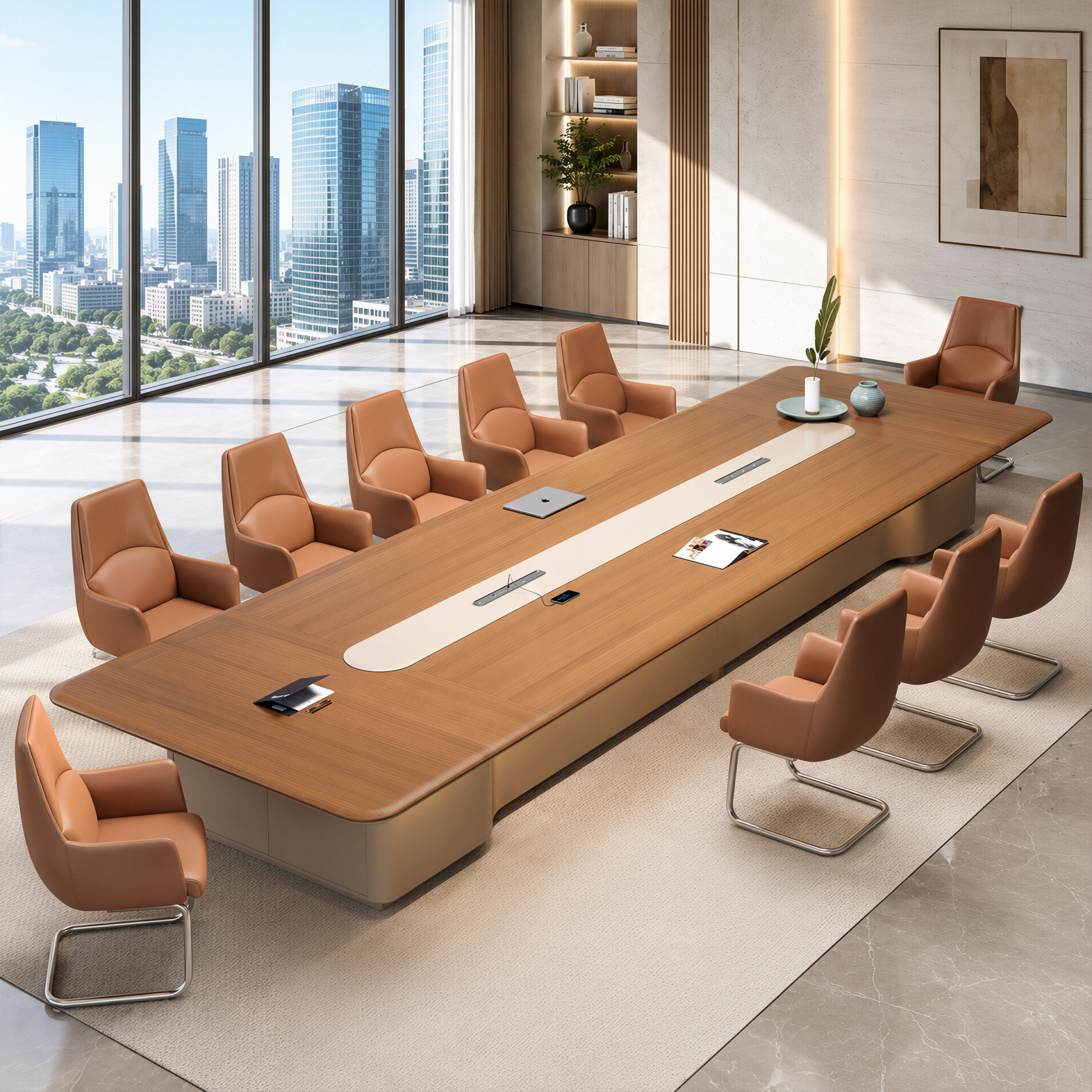 Modern Boardroom Table for Collaborative Workspaces