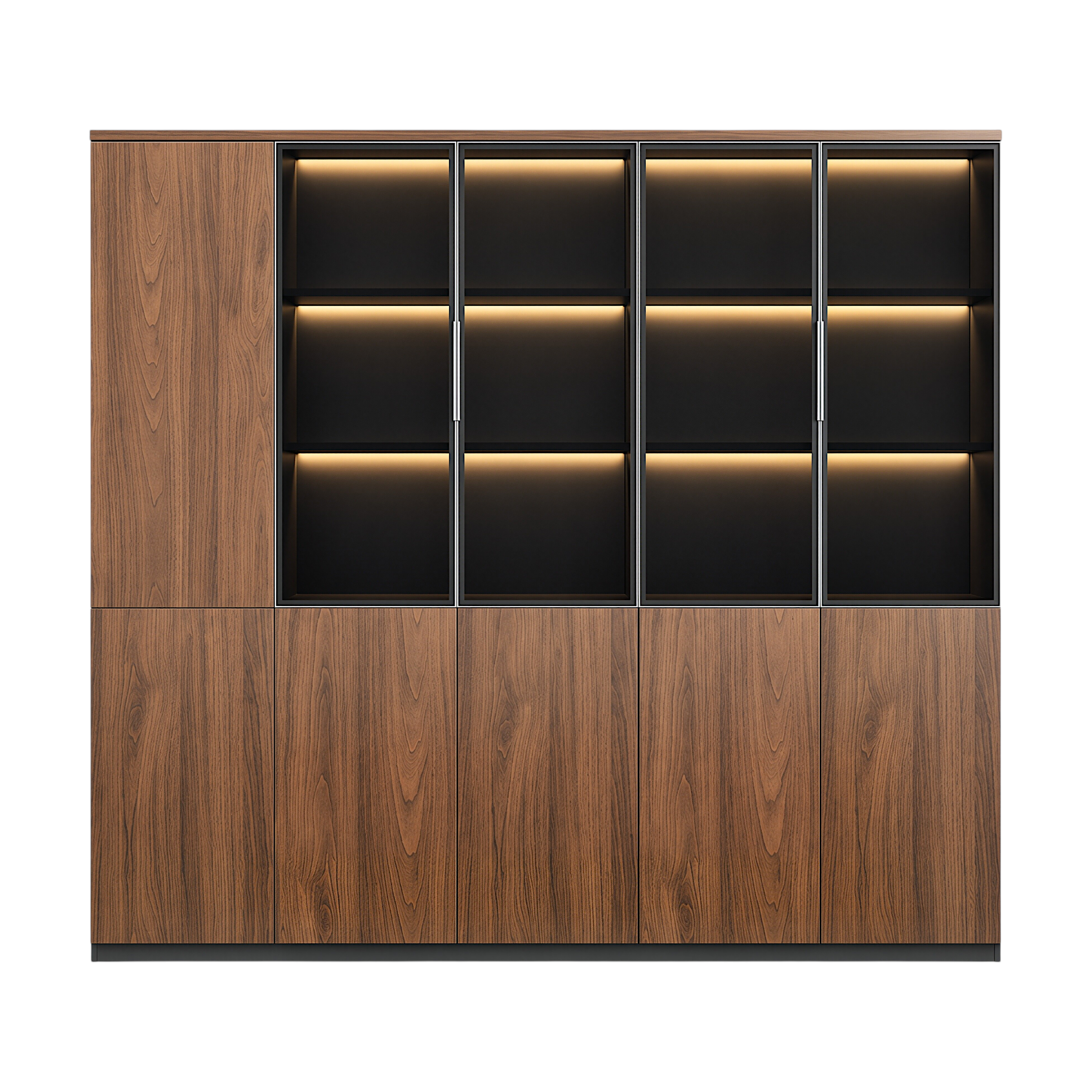 Classic Walnut Executive Display Cabinet