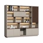 Modern Open-Shelved Executive Storage Cabinet
