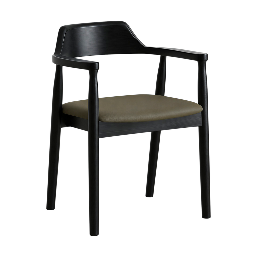 Modern Timber Dining Armchair with Customisable Seat Options
