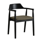 Modern Timber Dining Armchair with Customisable Seat Options