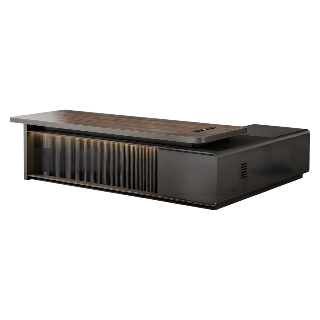 Premium Boss Desk with Storage Return