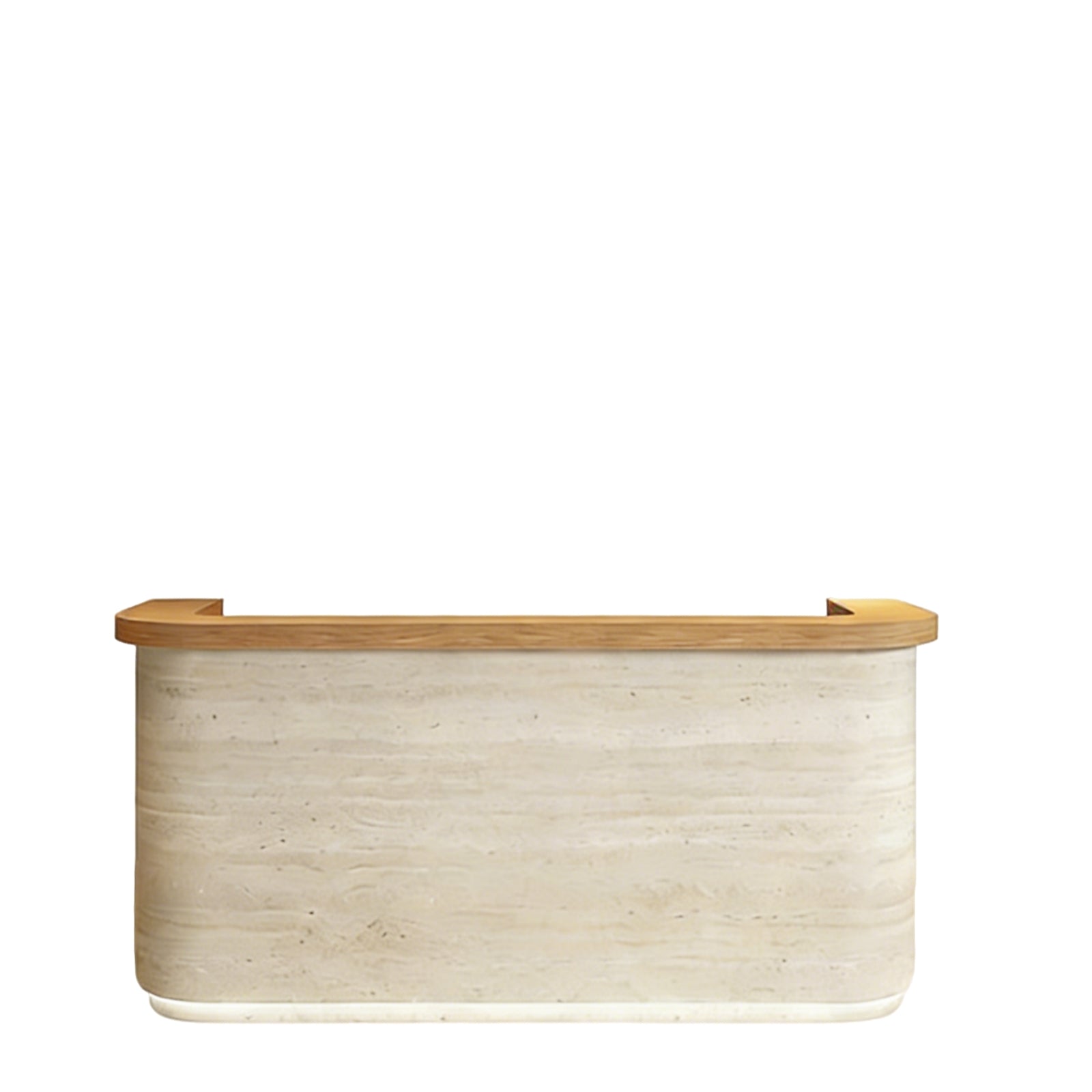 Boutique Reception Desk with Timber Top and LED Plinth