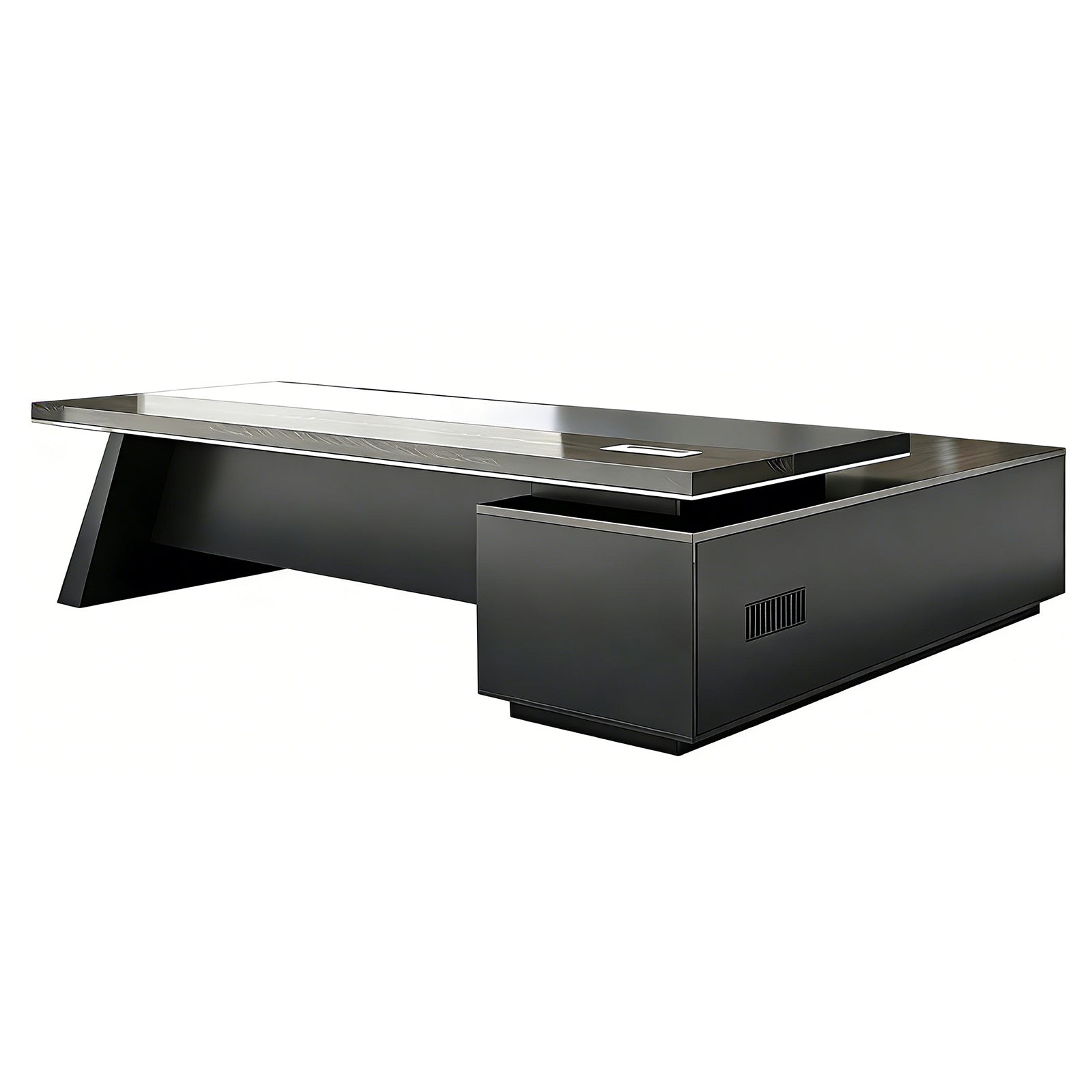 Designer Executive Office Desk with Storage Cabinet