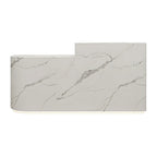 Minimalist L-Shaped Reception Desk with LED Plinth