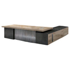 Commercial Executive Desk with Slatted Privacy Panel
