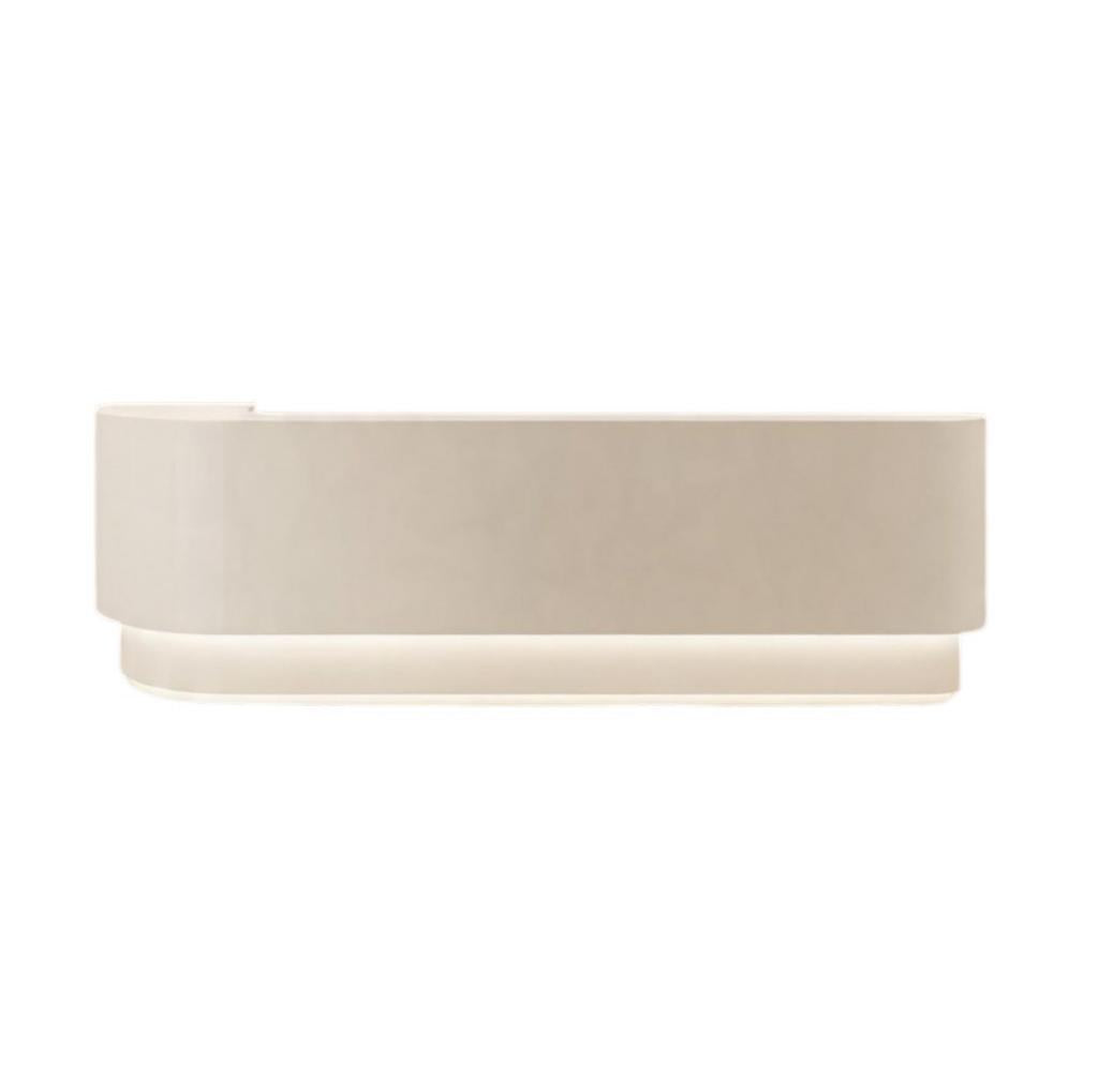 Minimalist Curved Reception Counter with Ambient LED Illumination for Professional Studios and Clinics