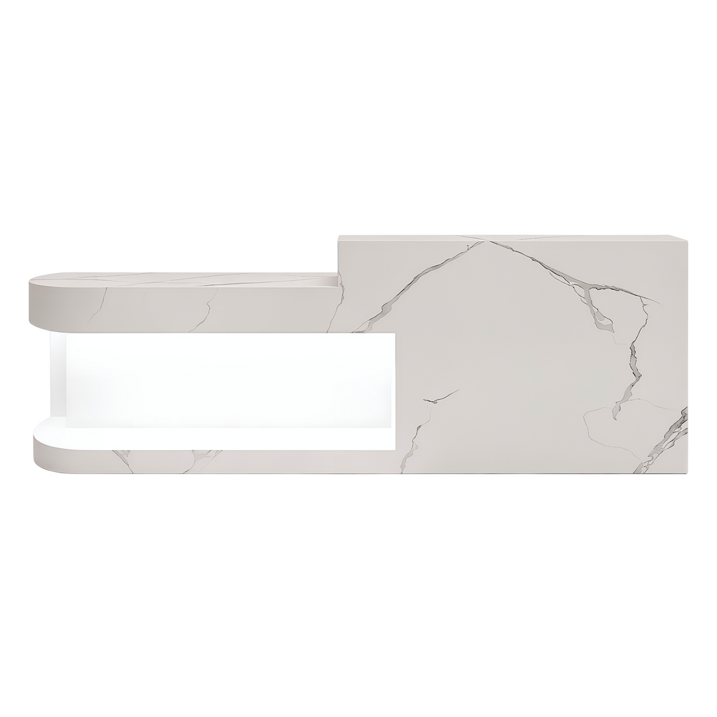 Modern Reception Desk with Display Shelf