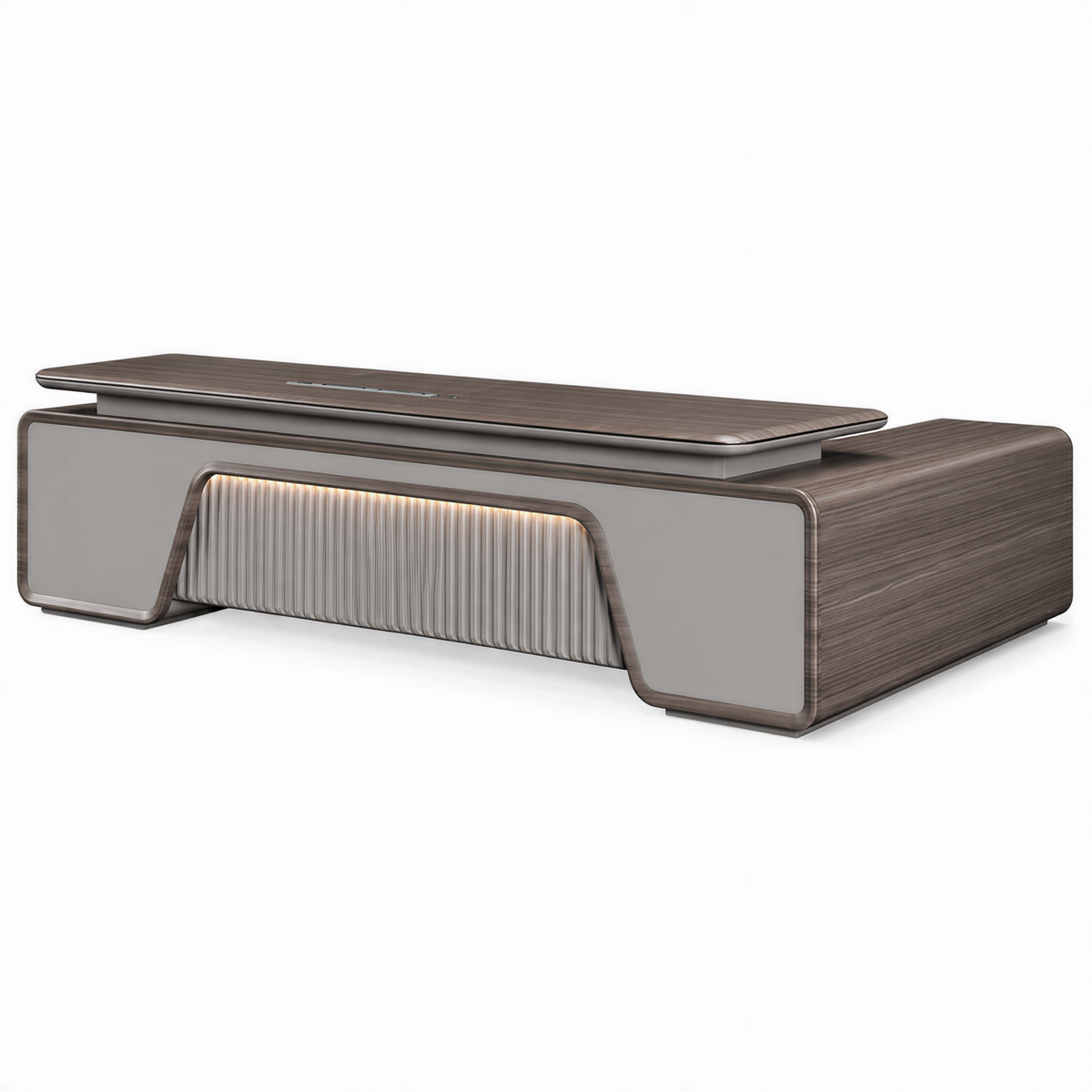 Modern Executive Desk with Rounded Details and Custom Sizes