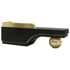 Modern Sculptural Reception Counter with Stainless Steel Base