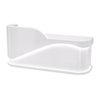 Modern Wave Reception Counter with LED Lighting