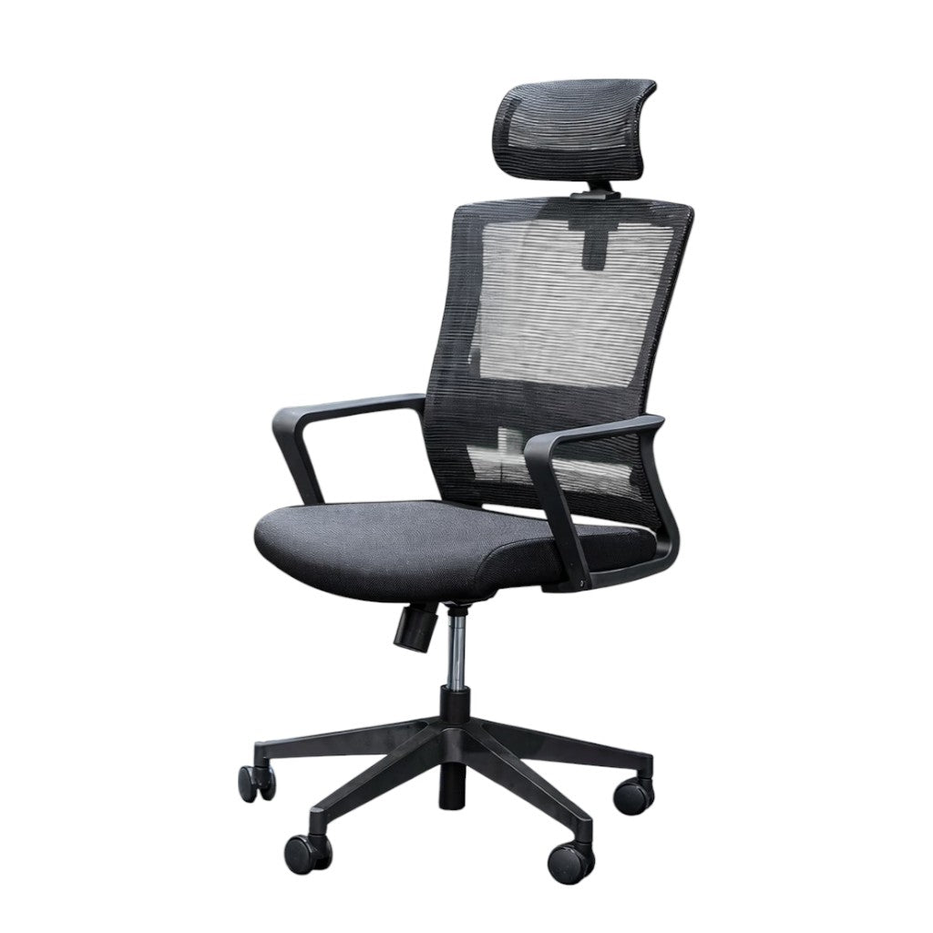 Ergonomic Mesh Office Chair with Adjustable Headrest and Lumbar Support