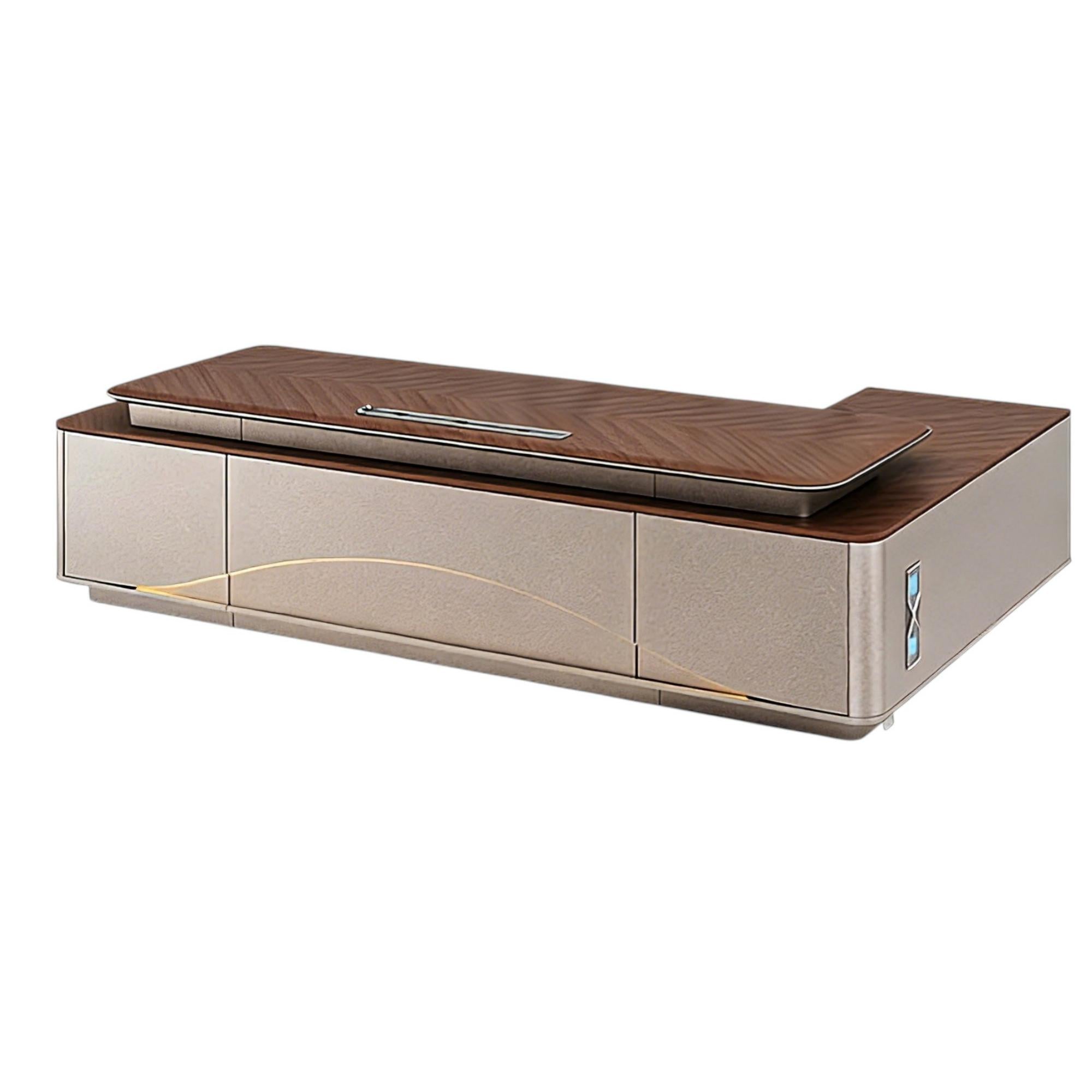 Designer Executive Desk with Feature Light and Storage