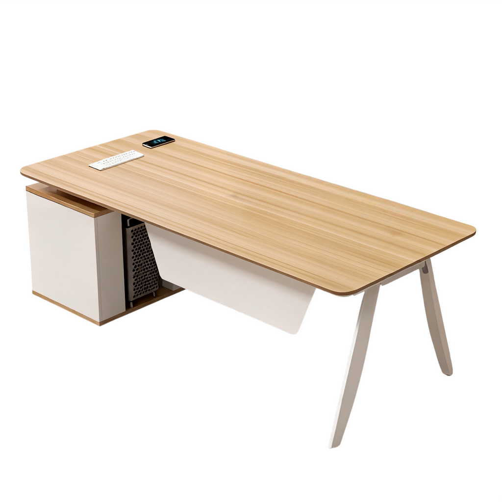 Sleek Manager Workstation with Ventilated Side Return