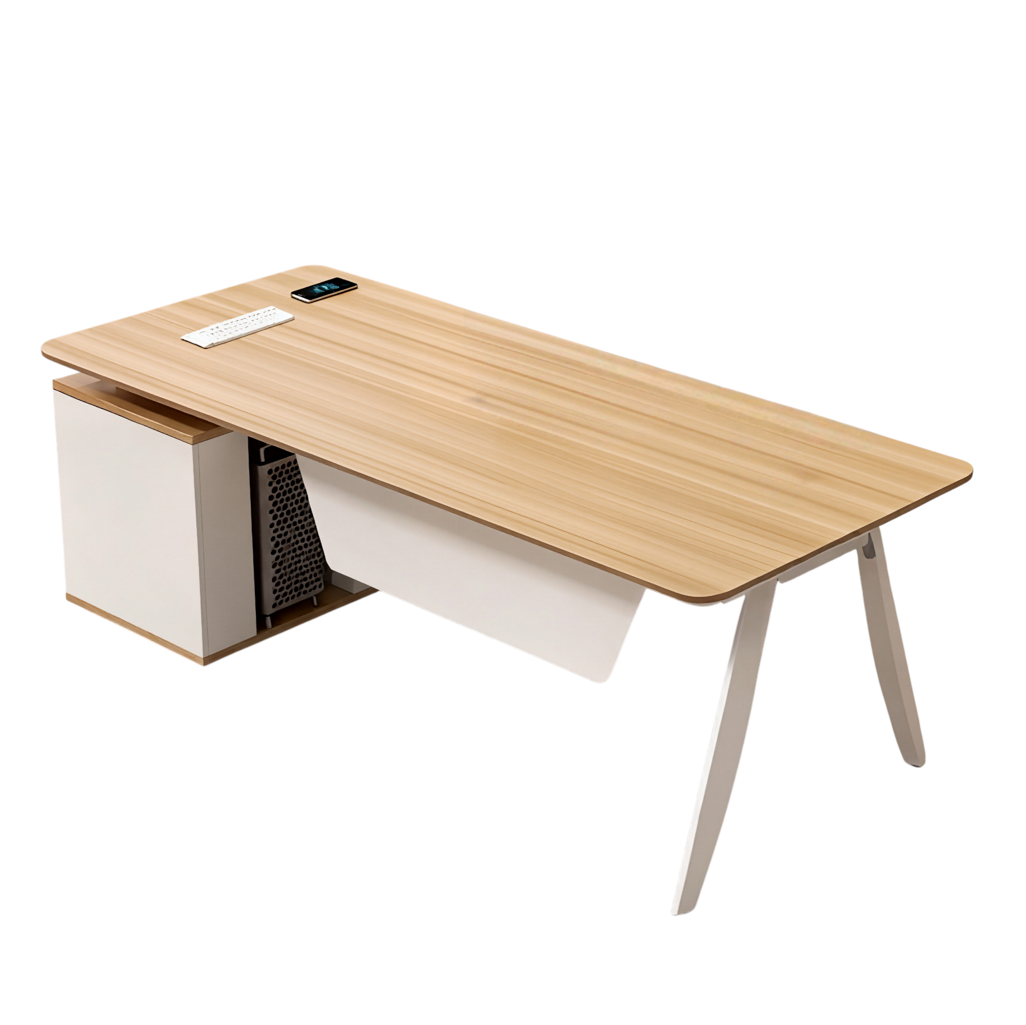 Sleek Manager Workstation with Ventilated Side Return
