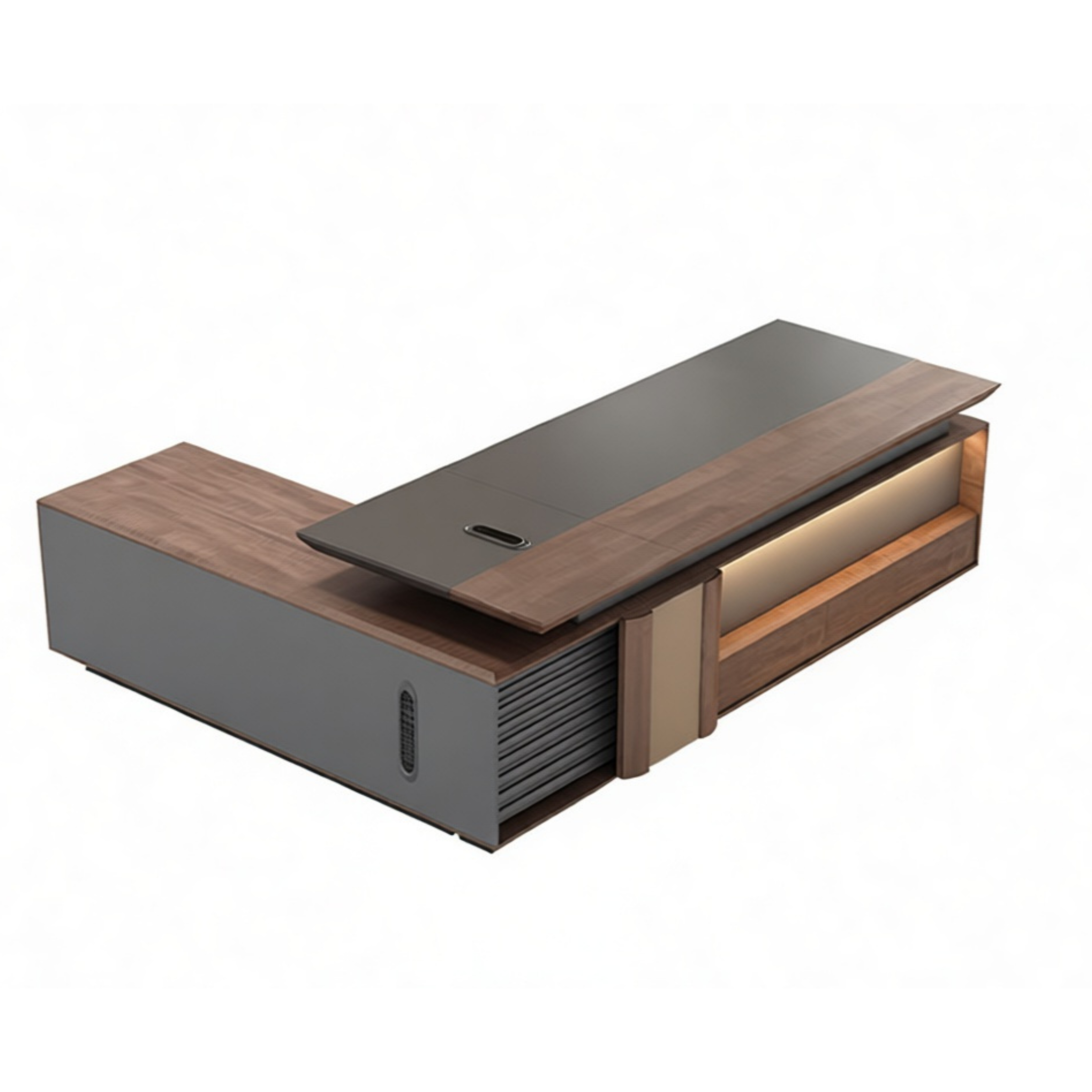 Modern Executive Desk with Return Cabinet and Premium Storage for Manager Offices