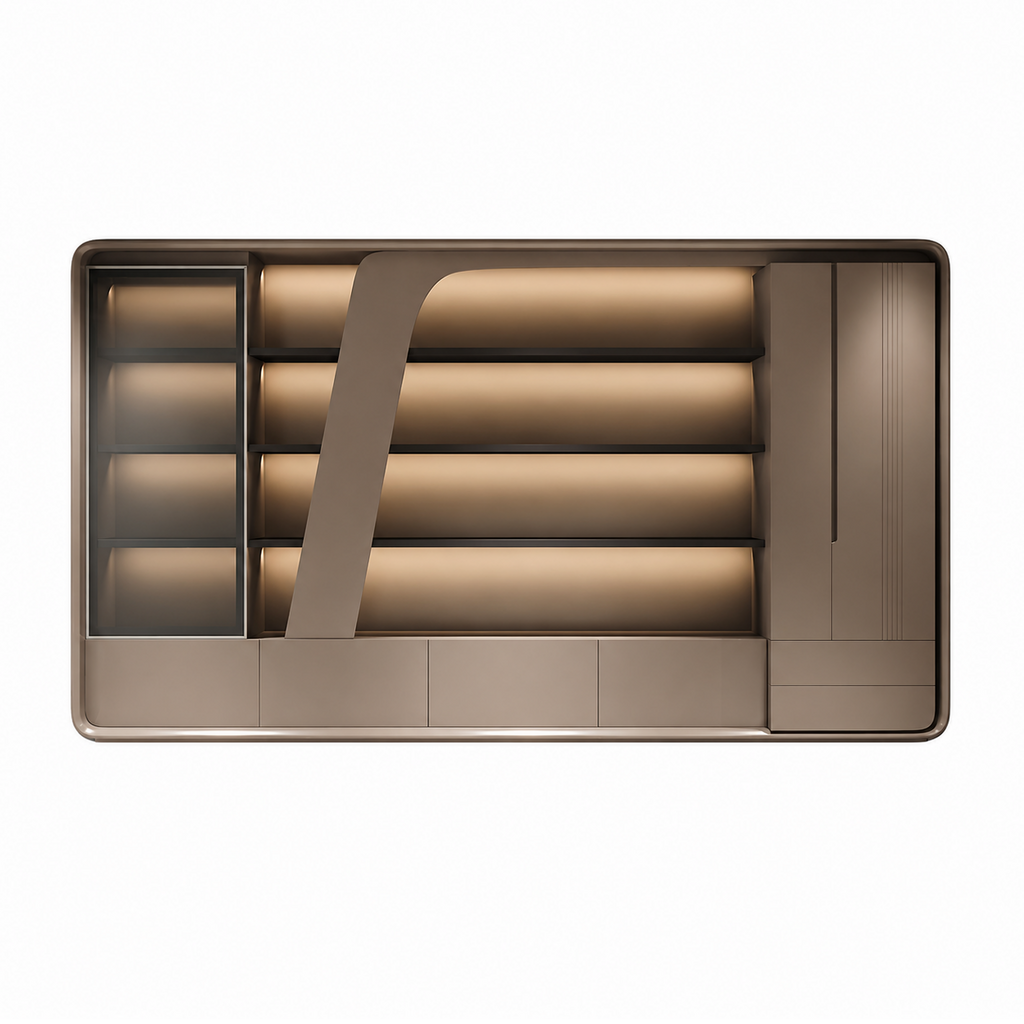 Executive Storage Cabinet with Integrated LED Lighting