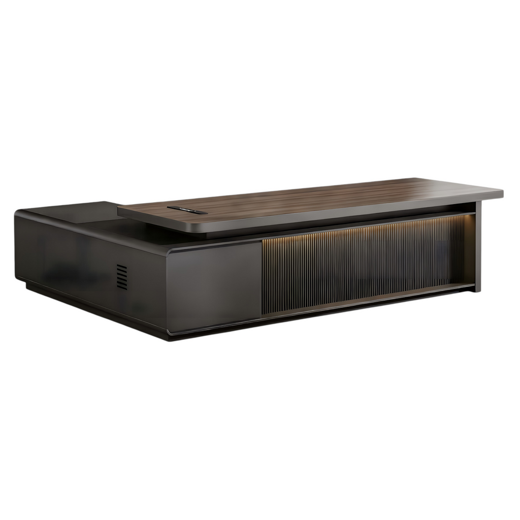 Premium Boss Desk with Storage Return