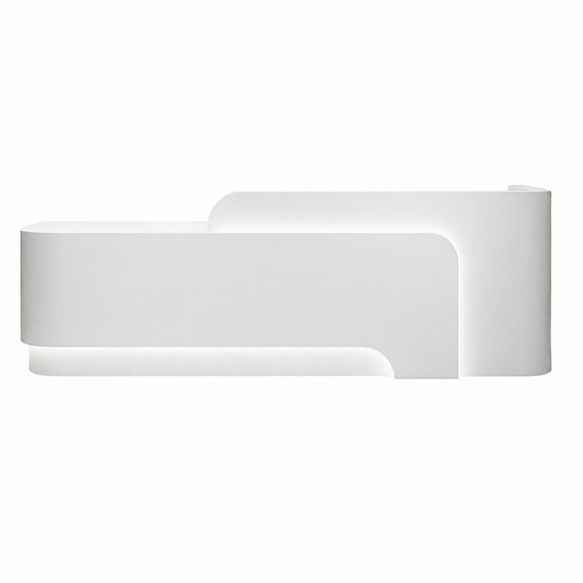 Modern Reception Desk with LED, Storage and Custom Logo