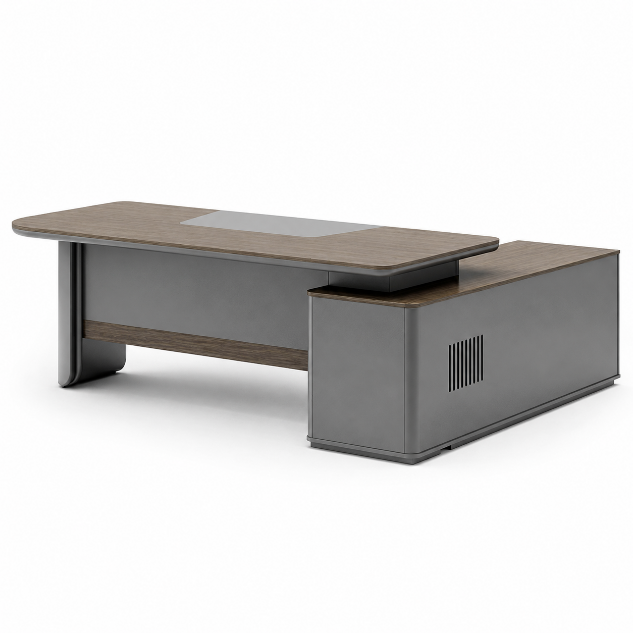 Modern Executive Office Desk with Smart Lock and Ambient LED Lighting