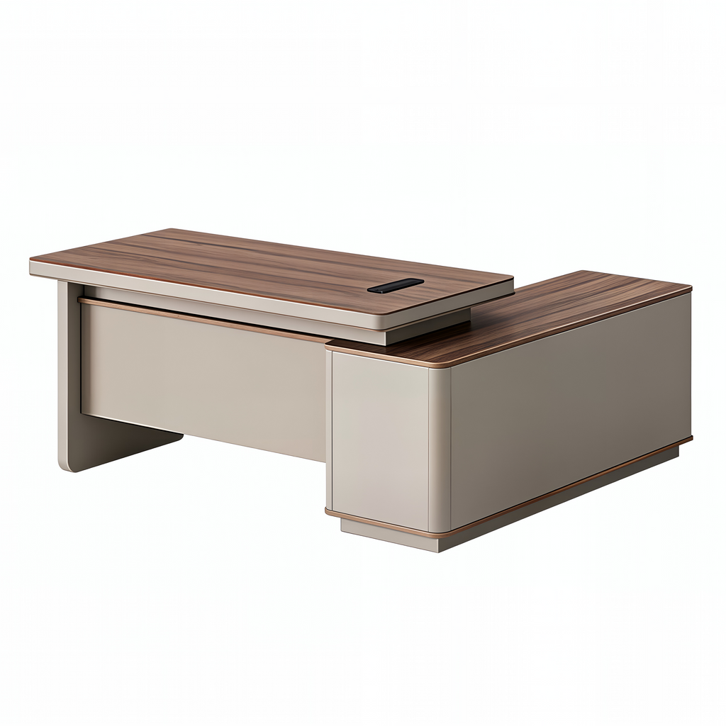 Designer Executive Desk with Rounded Edge Detail