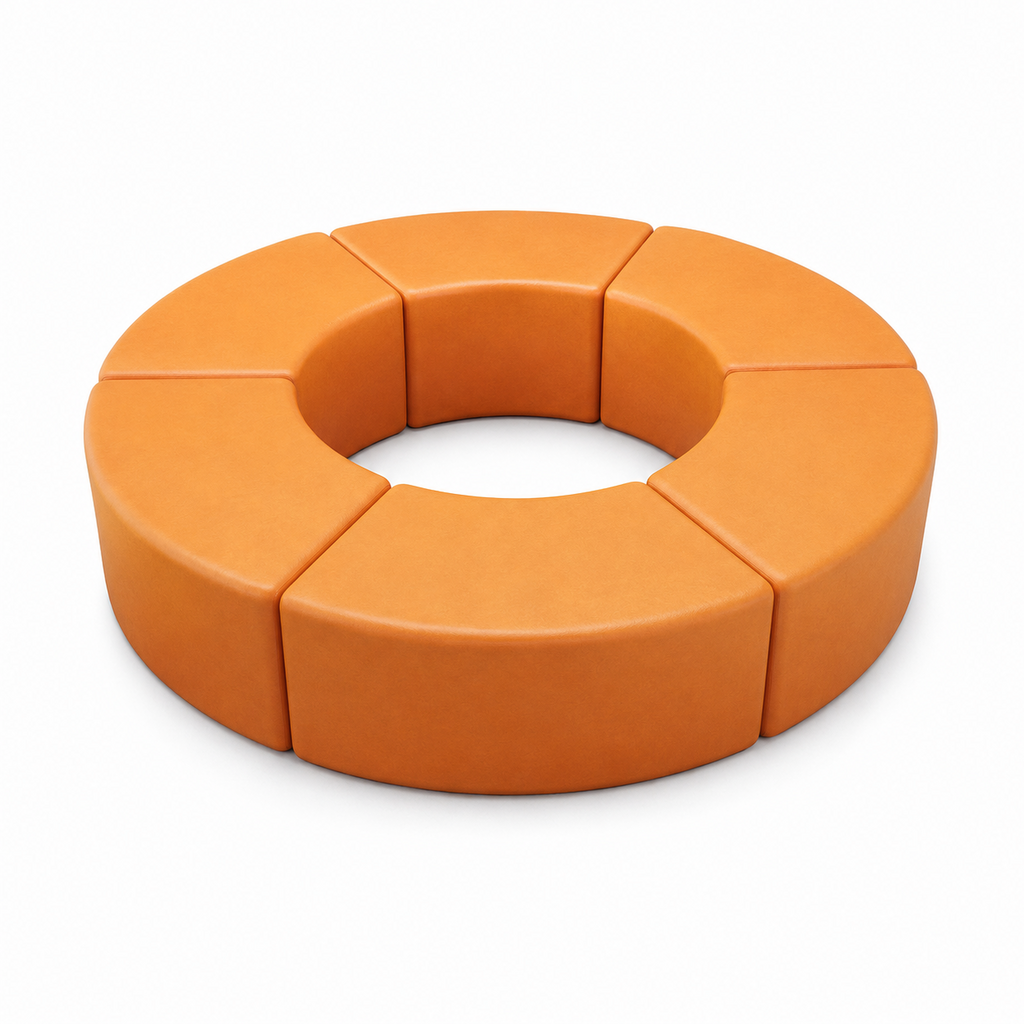 Agile Curved Modular Lounge Suite for Collaborative Breakout Areas and Modern Reception Spaces