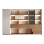 Light Oak Executive Storage Wall Cabinet