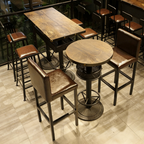 Hospitality Bar-Height Table with Padded Stools