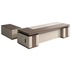 Modern Executive Desk with Dual Storage Pedestals