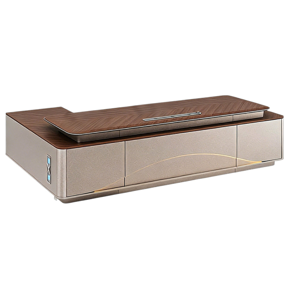 Designer Executive Desk with Feature Light and Storage