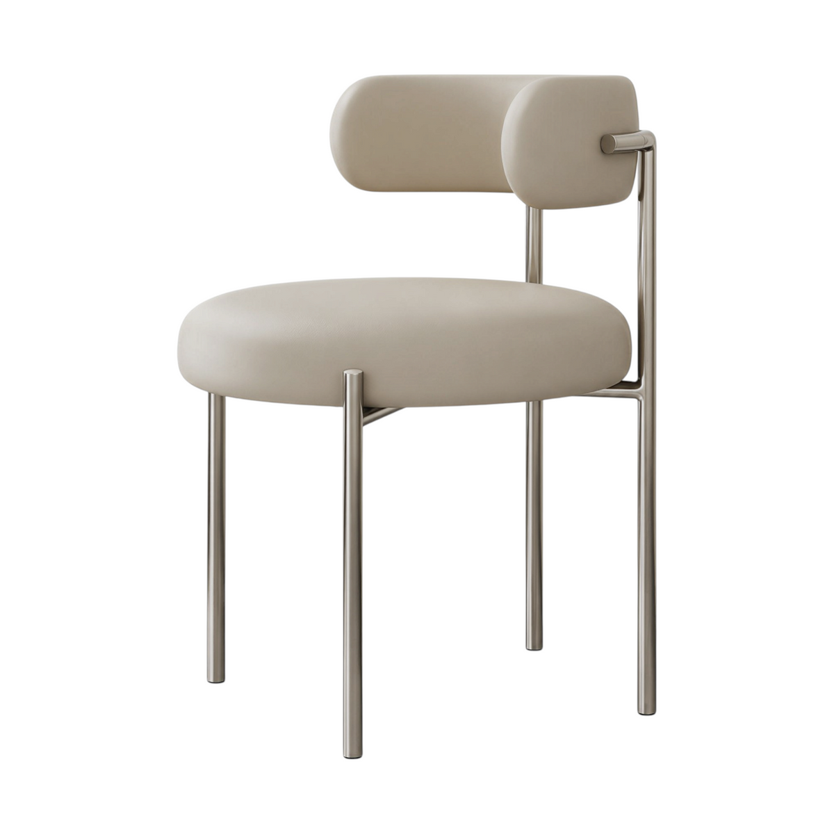Modern Upholstered Dining Chair with Sculpted Backrest & Colour Options