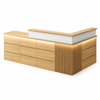 Modern Classic LED Reception Desk with Storage