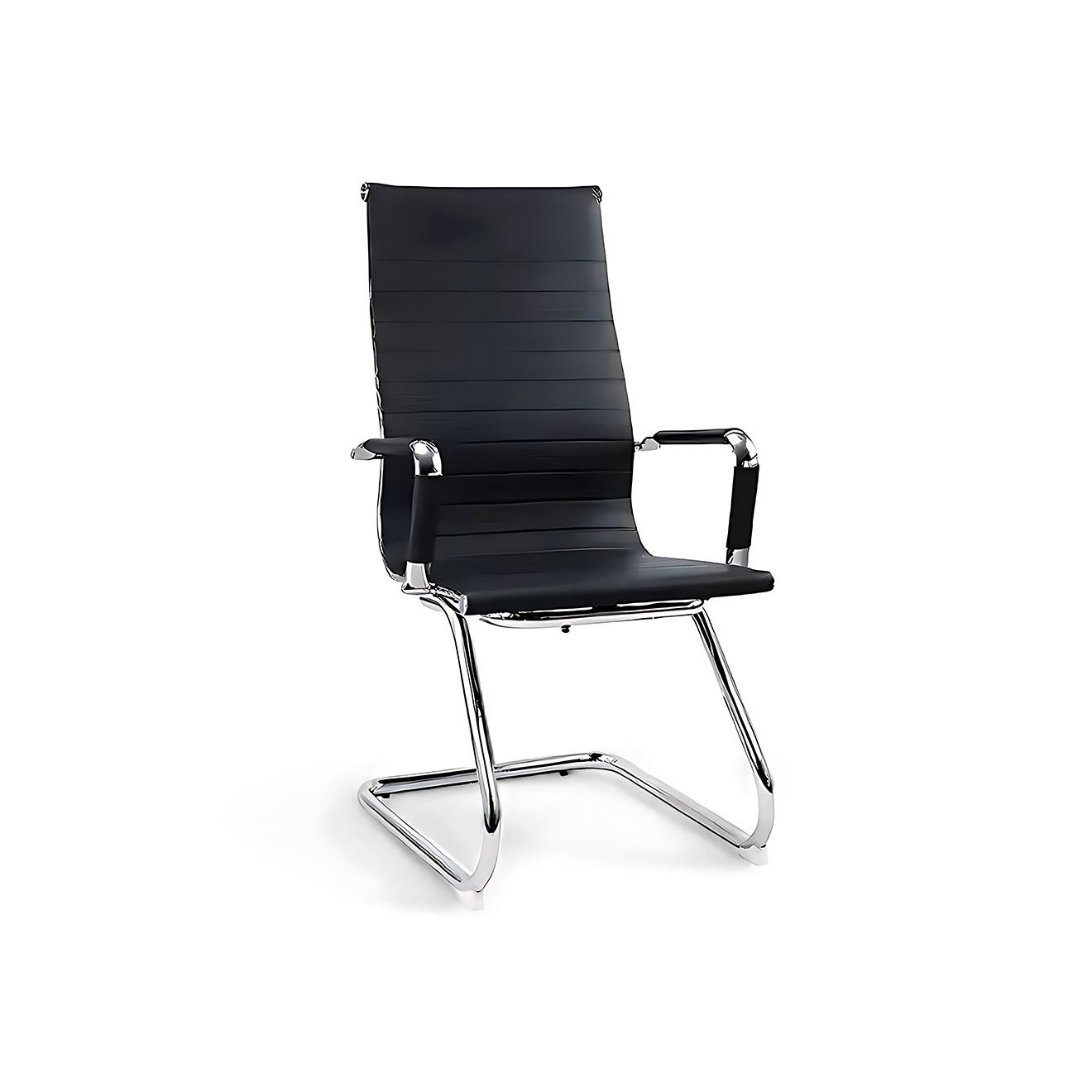 Executive Office Chair with Arms and Height Adjustment, Ribbed Design