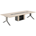 Premium Conference Table with Two-Tone Timber Finish
