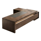 Urban Walnut Executive Desk with Storage