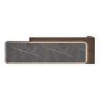 Contemporary Reception Counter with Illuminated Branding Panel