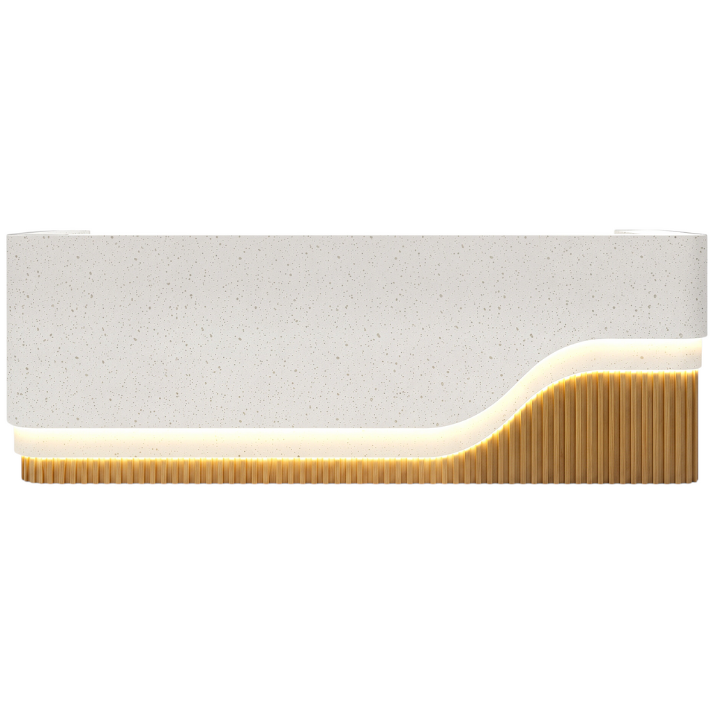 Luxury LED Curved Reception Counter