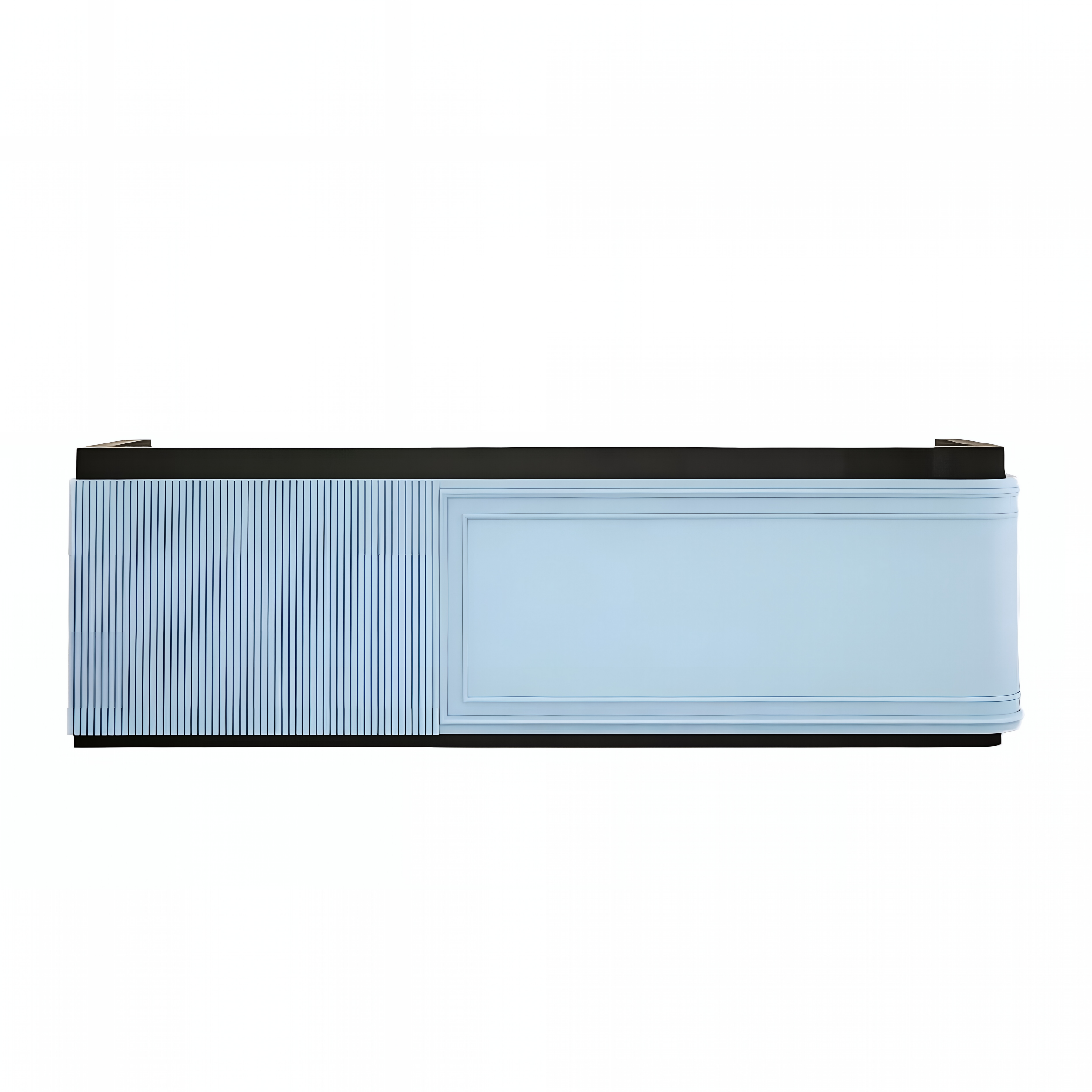 Designer Reception Desk with Panelled Curved Front