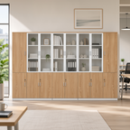 Multi-Section Office Storage and Display Cabinet