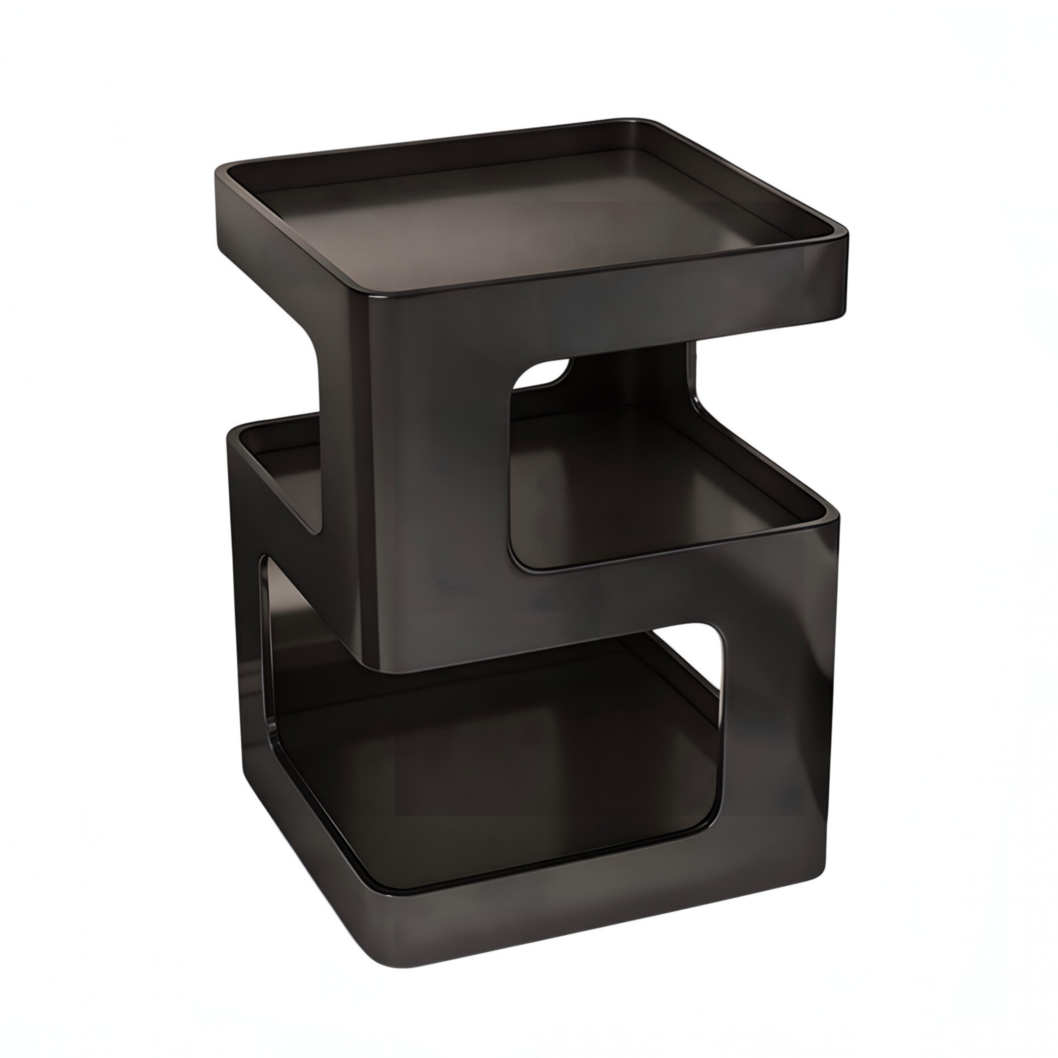 Modern Bedside Table with Ambient Shelf Lighting