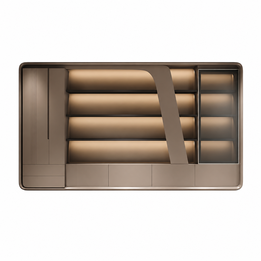 Executive Storage Cabinet with Integrated LED Lighting