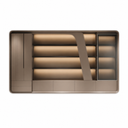 Executive Storage Cabinet with Integrated LED Lighting