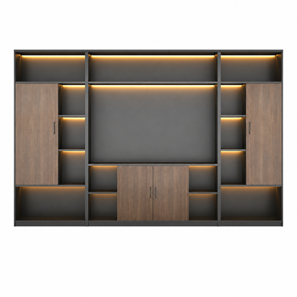 Executive Office Filing Cabinet with LED Display Shelving